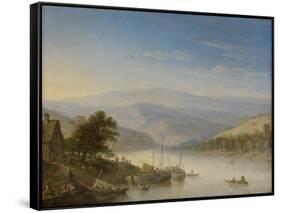 Rhine Near Andernach-Herman Saftleven-Framed Stretched Canvas