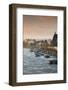 Rhine riverfront at dawn, Bonn, North Rhine-Westphalia, Germany-null-Framed Photographic Print