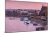 Rhine riverfront at dusk, Bonn, North Rhine-Westphalia, Germany-null-Mounted Photographic Print