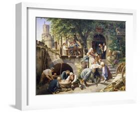 Rhine Tavern, Painting-Adolf Schrodter-Framed Giclee Print