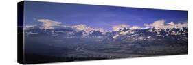 Rhine Valley from Liechtenstein, Switzerland-Walter Bibikow-Stretched Canvas
