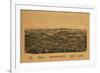 Rhinebeck, New York - Panoramic Map-Lantern Press-Framed Premium Giclee Print