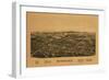 Rhinebeck, New York - Panoramic Map-Lantern Press-Framed Art Print