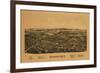 Rhinebeck, New York - Panoramic Map-Lantern Press-Framed Art Print