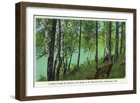 Rhinelander, Wisconsin - Wisconsin River Banks Scene-Lantern Press-Framed Art Print