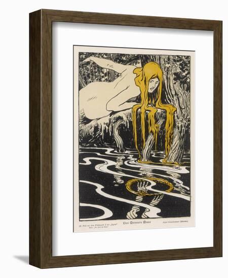 Rhinemaiden Sees the Rhine- Gold in Danger-Apard Schmidhammer-Framed Art Print