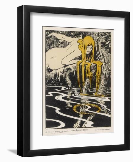 Rhinemaiden Sees the Rhine- Gold in Danger-Apard Schmidhammer-Framed Art Print