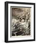 Rhinemaidens obtain possession of ring, illustration from 'Siegfried and the Twilight of Gods'-Arthur Rackham-Framed Giclee Print