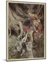 Rhinemaidens Tell Loge-Arthur Rackham-Mounted Art Print