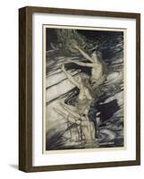 Rhinemaidens Warn Siegfried-Arthur Rackham-Framed Art Print