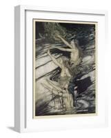 Rhinemaidens Warn Siegfried-Arthur Rackham-Framed Art Print