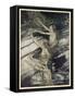 Rhinemaidens Warn Siegfried-Arthur Rackham-Framed Stretched Canvas