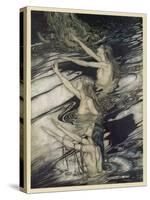 Rhinemaidens Warn Siegfried-Arthur Rackham-Stretched Canvas