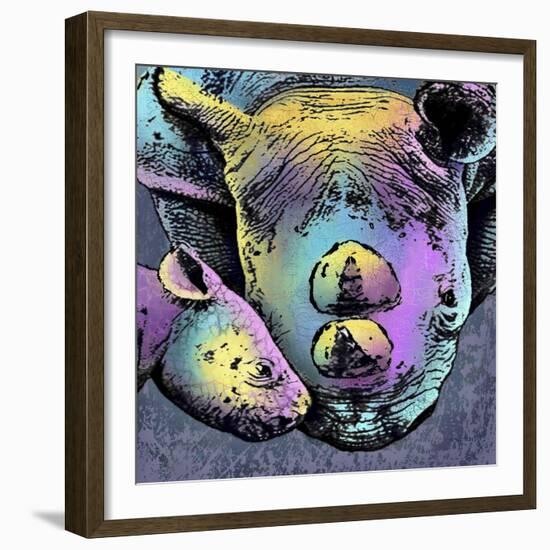 Rhino 2-Marlene Watson-Framed Giclee Print