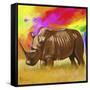 Rhino 2-Howie Green-Framed Stretched Canvas