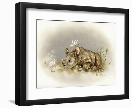 Rhino Baby-Peggy Harris-Framed Premium Giclee Print