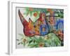 Rhino in Marrakech-Oxana Zaika-Framed Giclee Print