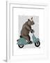 Rhino on Moped-Fab Funky-Framed Art Print