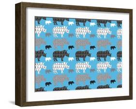 Rhino Safari-Joanne Paynter Design-Framed Giclee Print