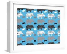 Rhino Safari-Joanne Paynter Design-Framed Giclee Print