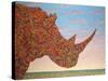 Rhino-Shape-James W. Johnson-Stretched Canvas