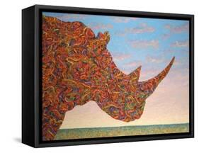 Rhino-Shape-James W. Johnson-Framed Stretched Canvas