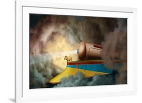 Rhino Train-Linda Ridd Herzog-Framed Art Print