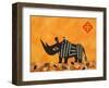 Rhino with Summer Sky-Casey Craig-Framed Art Print