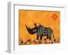 Rhino with Summer Sky-Casey Craig-Framed Art Print