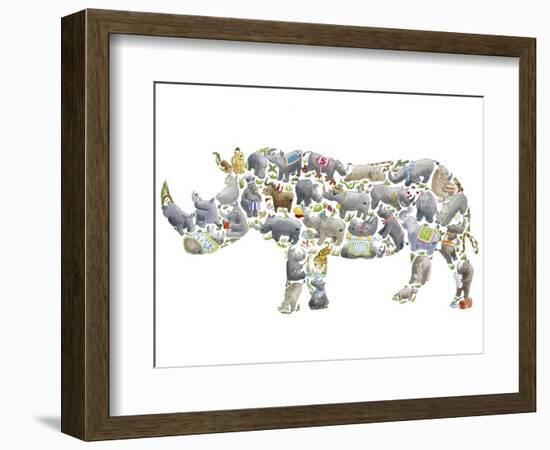 Rhino-Louise Tate-Framed Giclee Print