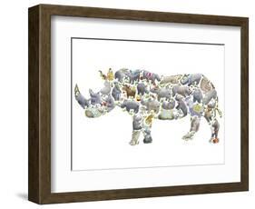 Rhino-Louise Tate-Framed Giclee Print