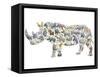 Rhino-Louise Tate-Framed Stretched Canvas