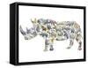 Rhino-Louise Tate-Framed Stretched Canvas