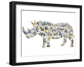 Rhino-Louise Tate-Framed Giclee Print