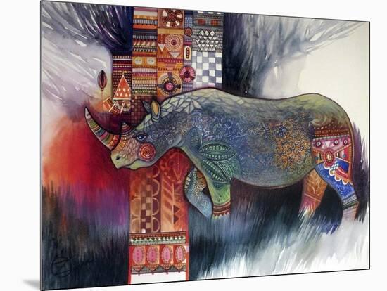 Rhino-Oxana Zaika-Mounted Giclee Print