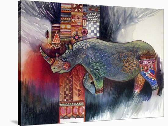 Rhino-Oxana Zaika-Stretched Canvas