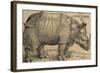 Rhinoceros, 1515, Etching-Albrecht Dürer-Framed Giclee Print