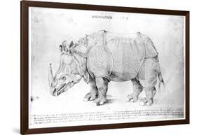 Rhinoceros, 1515-Albrecht Dürer-Framed Giclee Print