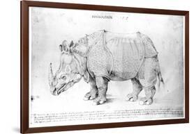 Rhinoceros, 1515-Albrecht Dürer-Framed Giclee Print