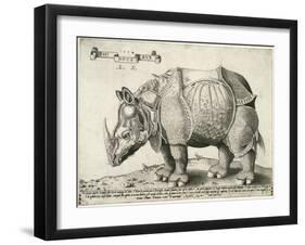 Rhinoceros, 1548-Enea Vico-Framed Giclee Print