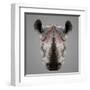 Rhinoceros Low Poly Portrait-kakmyc-Framed Art Print