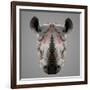 Rhinoceros Low Poly Portrait-kakmyc-Framed Art Print