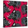 Rhinoceros Red-Sharon Turner-Stretched Canvas