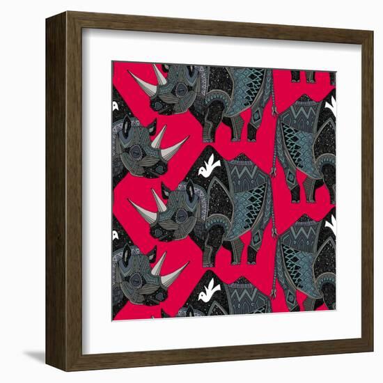 Rhinoceros Red-Sharon Turner-Framed Art Print