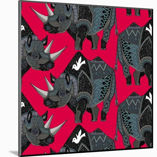 Rhinoceros Red-Sharon Turner-Mounted Art Print