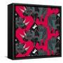 Rhinoceros Red-Sharon Turner-Framed Stretched Canvas