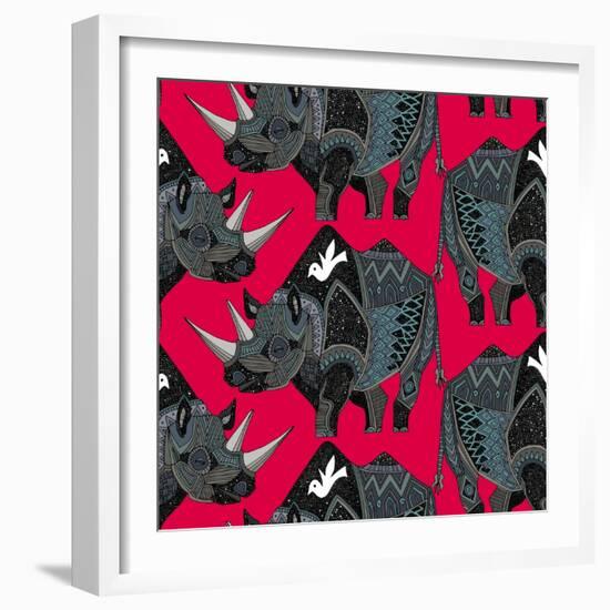 Rhinoceros Red-Sharon Turner-Framed Art Print