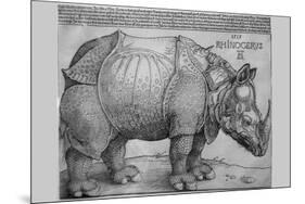 Rhinoceros-Albrecht Dürer-Mounted Art Print