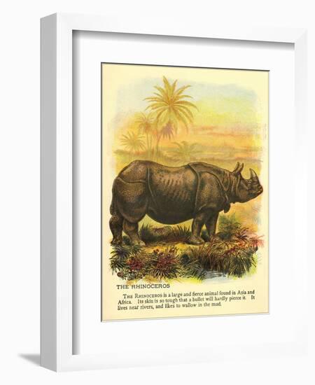 Rhinoceros-null-Framed Art Print