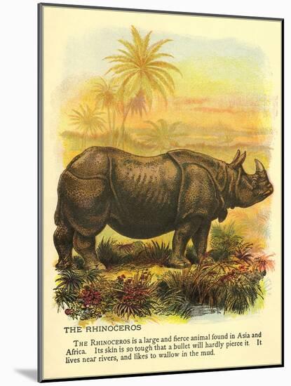 Rhinoceros-null-Mounted Art Print